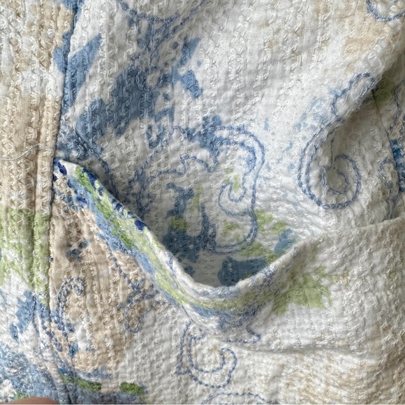 Coldwater Creek Colorful Spring Embroidered Zip Painterly Floral Jacket Womens 6 - Picture 4 of 6
